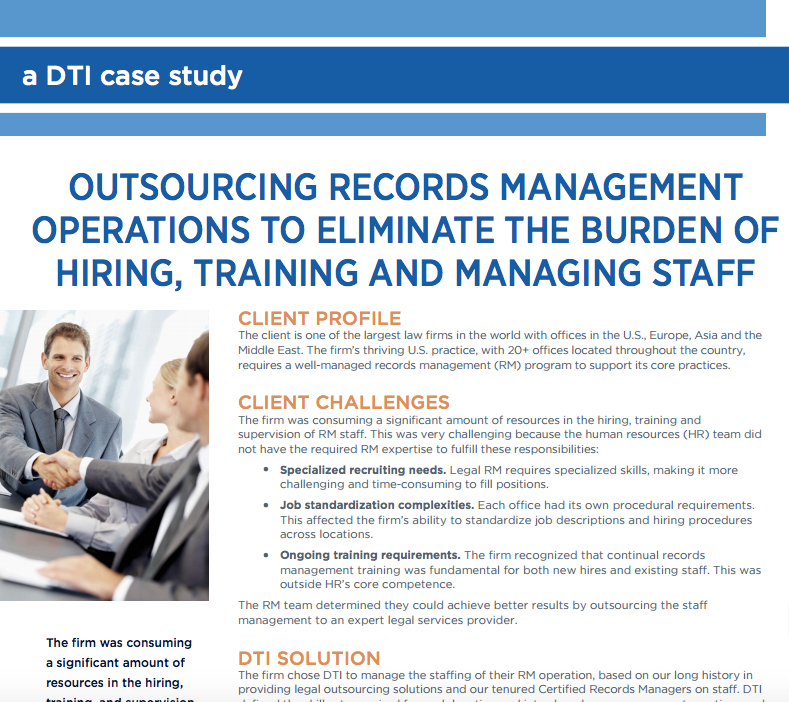 A DTI Case Study - Records Management
